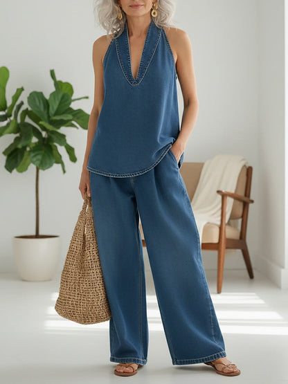 Ivy | Conjunto Denim de Dos Piezas