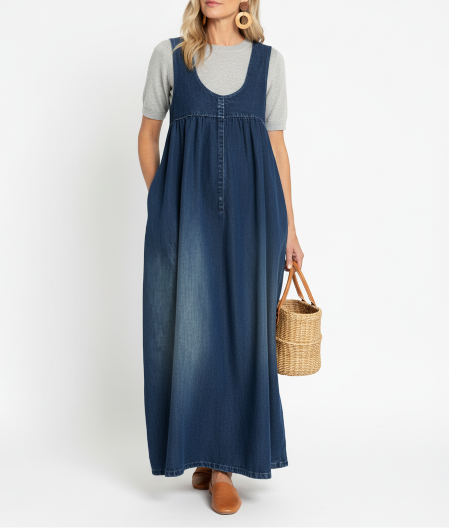 Karen | Vestido Maxi Denim Vintage