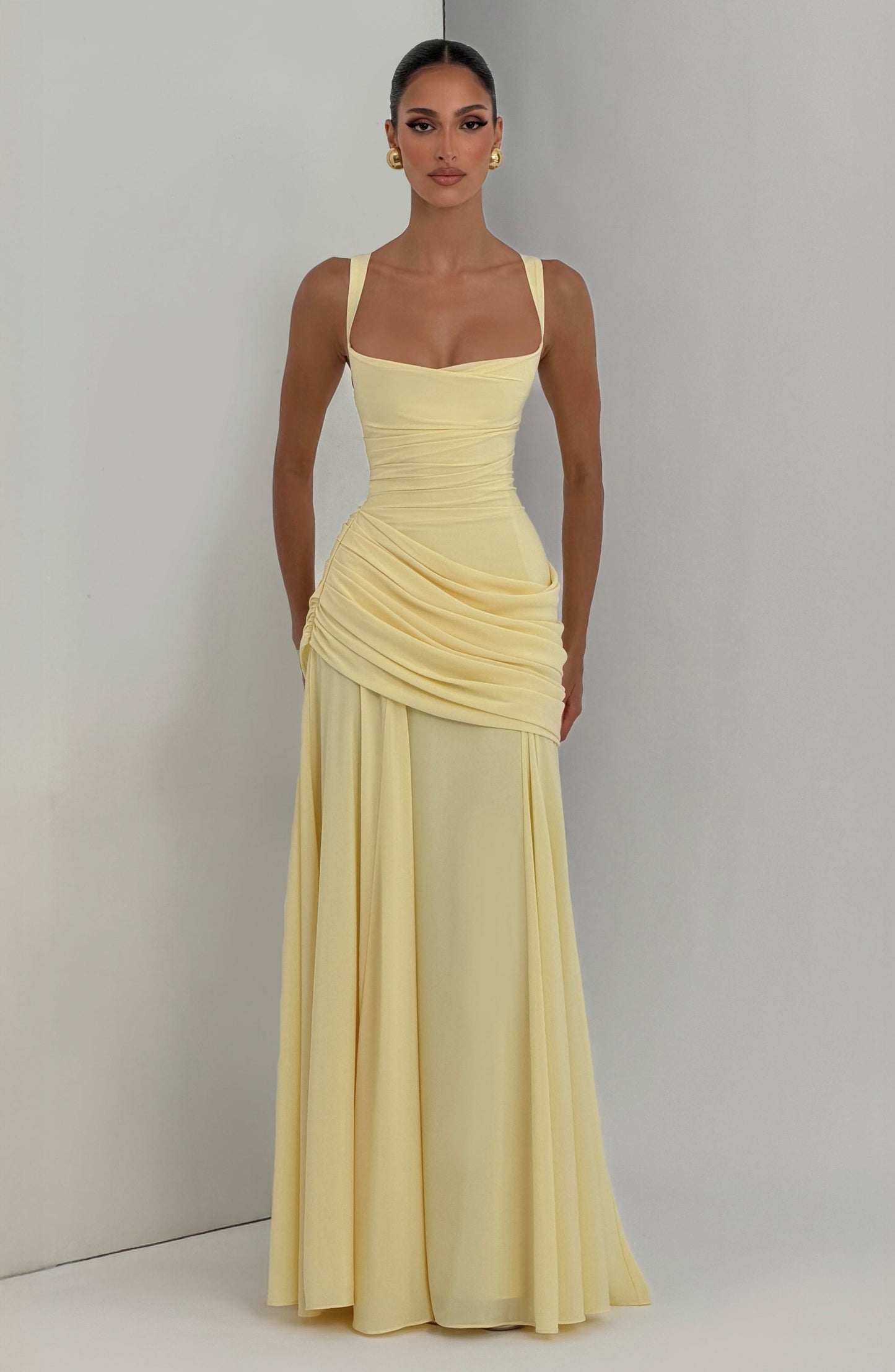 Vestido maxi Sura - Limón