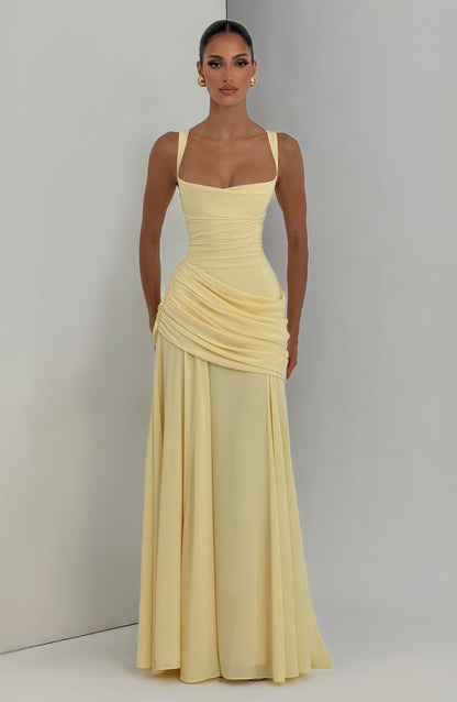 Vestido maxi Sura - Limón