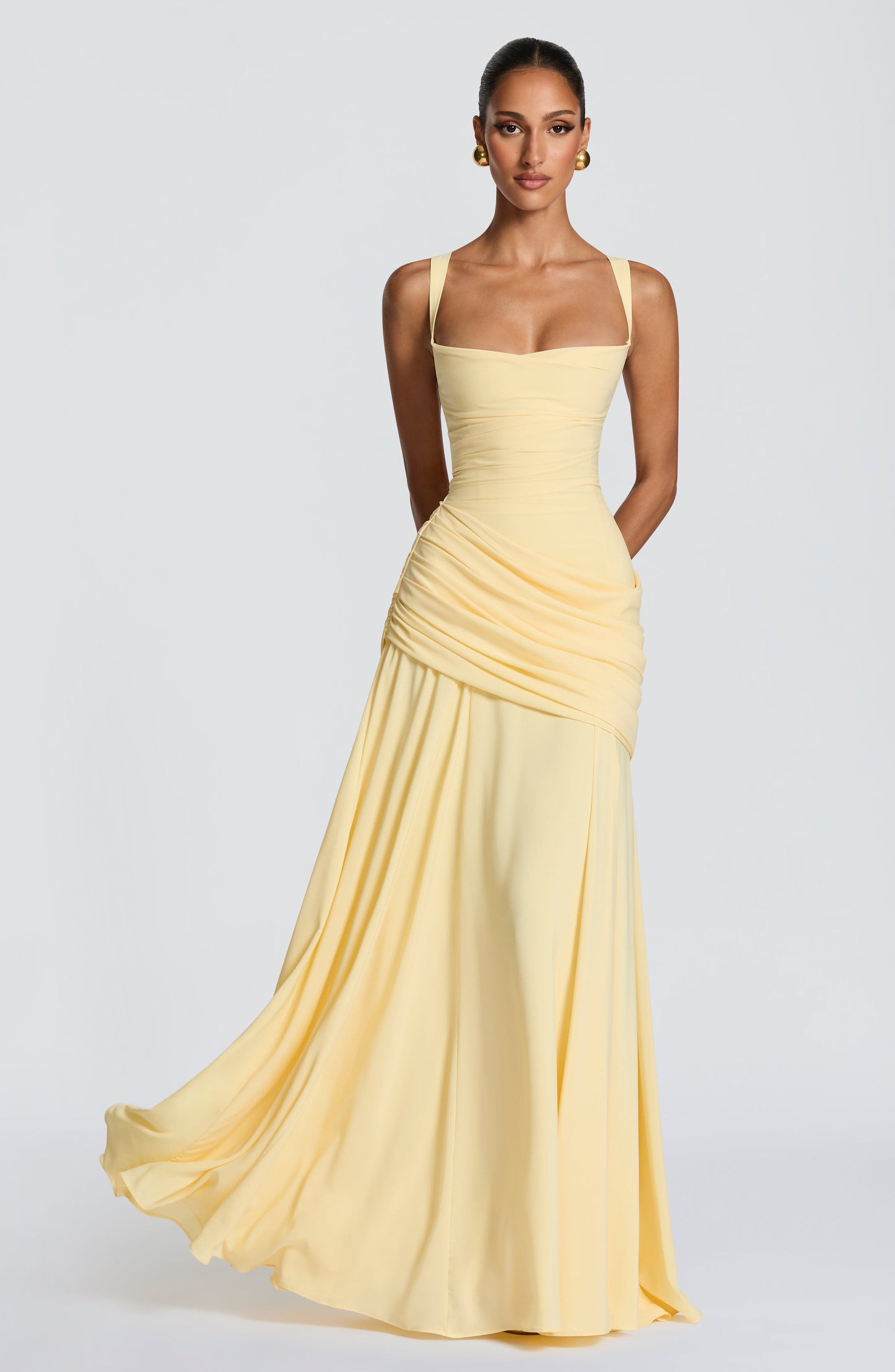 Vestido maxi Sura - Limón