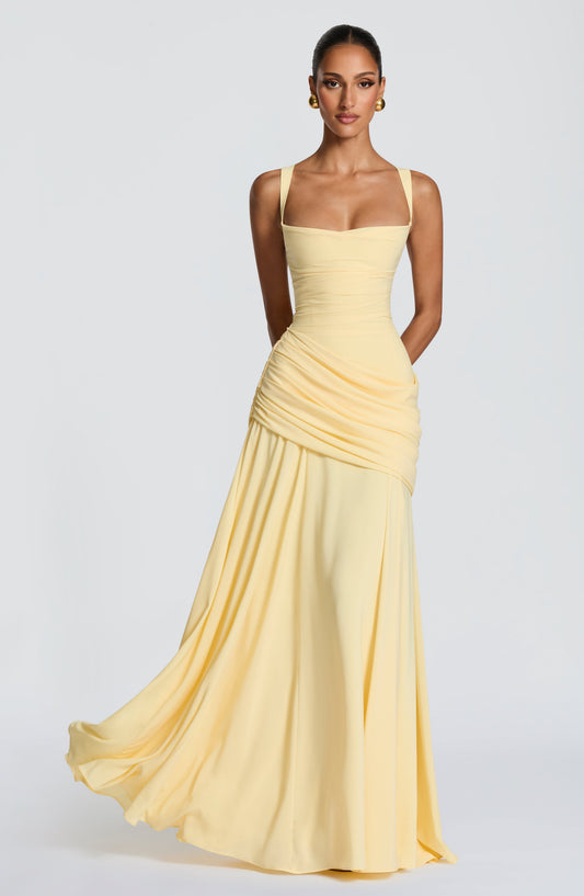 Vestido maxi Sura - Limón