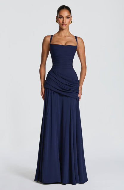 Sura Vestido Maxi - Azul marino