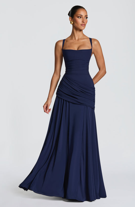 Sura Vestido Maxi - Azul marino