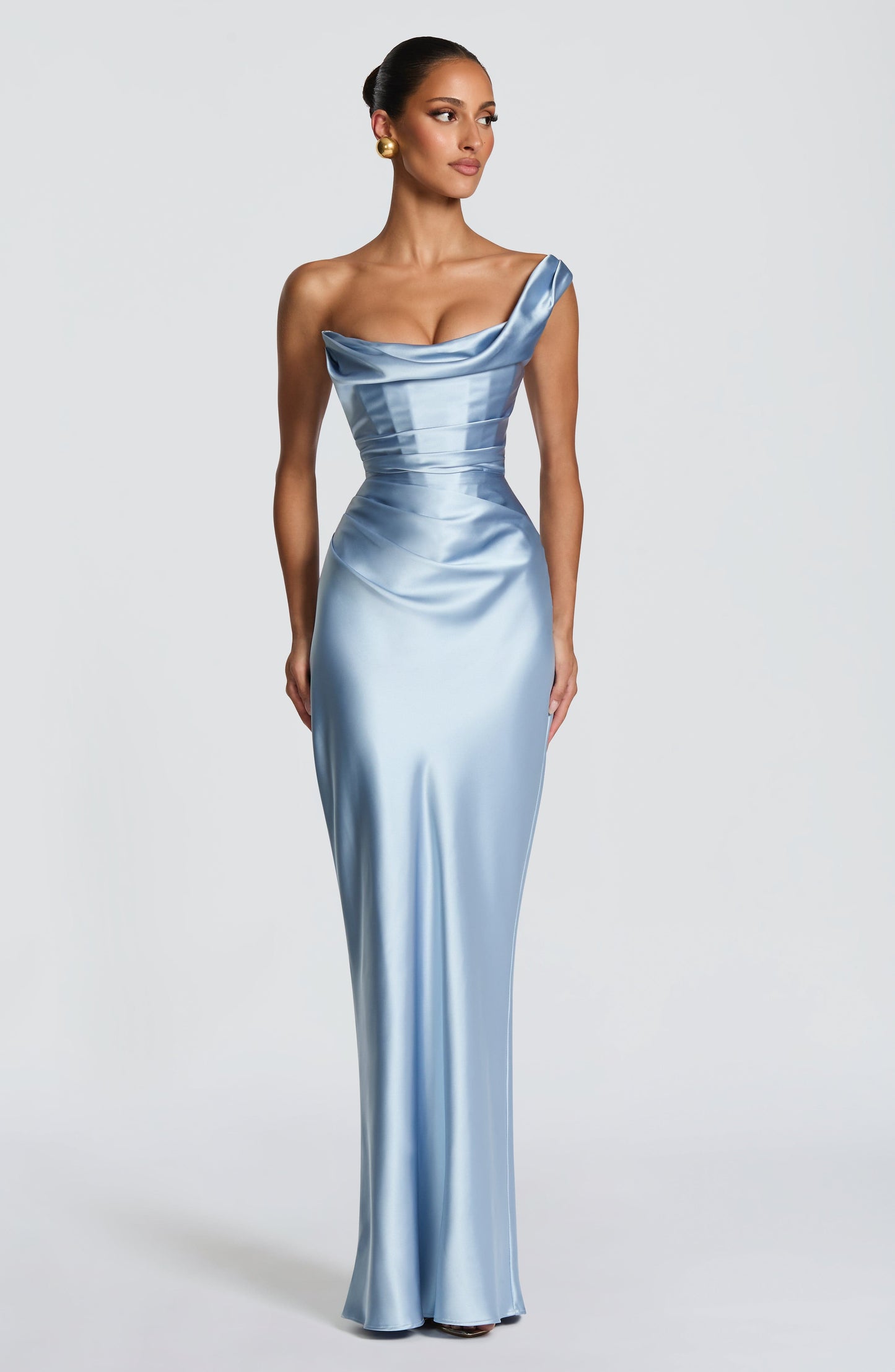 Vestido Maxi Thalassa - Azul glaciar