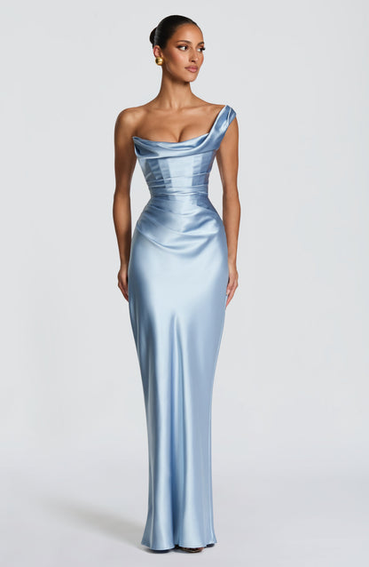 Vestido Maxi Thalassa - Azul glaciar