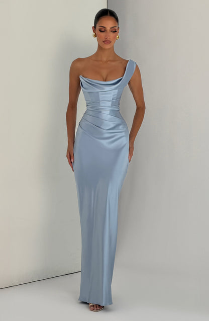 Vestido Maxi Thalassa - Azul glaciar