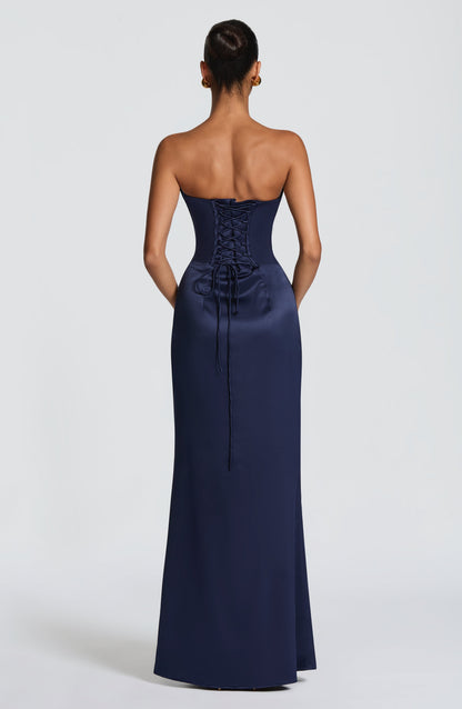Vestido maxi Vessa - Azul marino