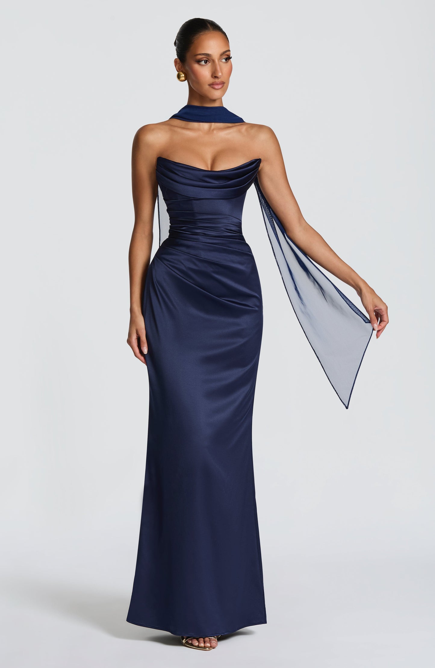 Vestido maxi Vessa - Azul marino