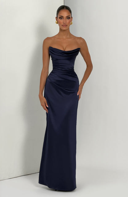 Vestido maxi Vessa - Azul marino