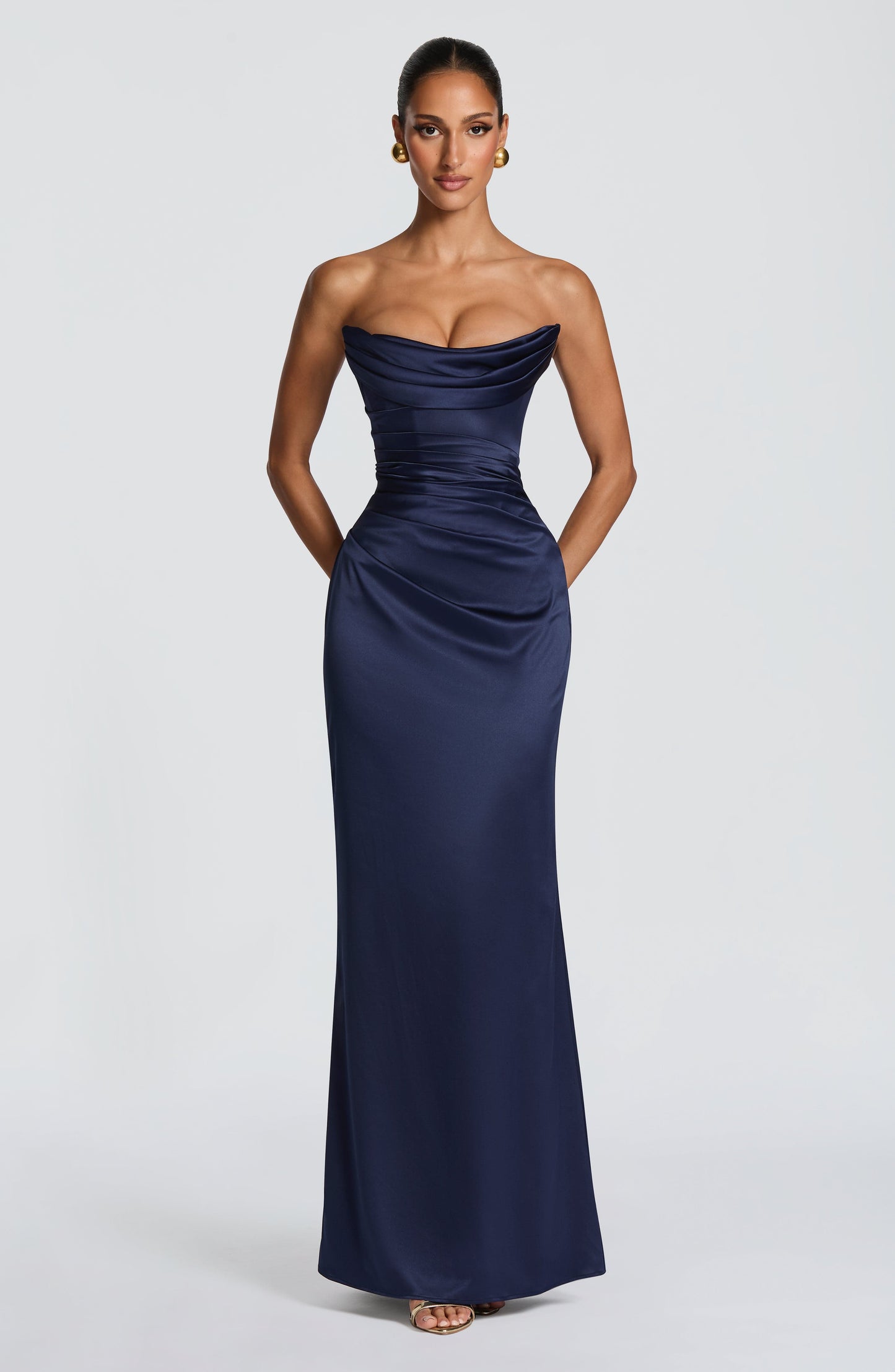 Vestido maxi Vessa - Azul marino
