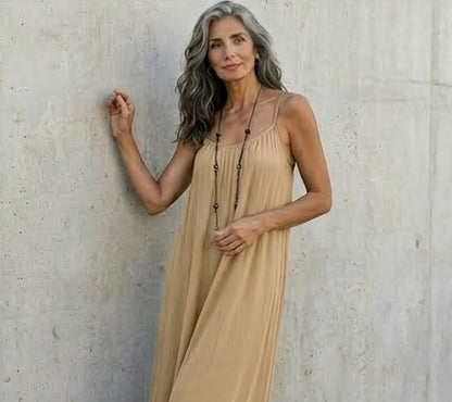 Coral Vestido de Verano Fresco