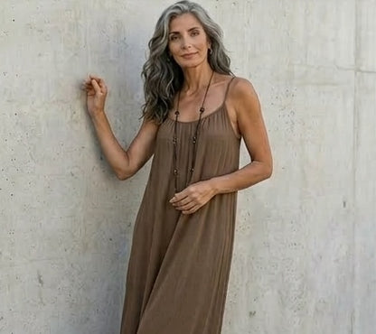 Coral Vestido de Verano Fresco