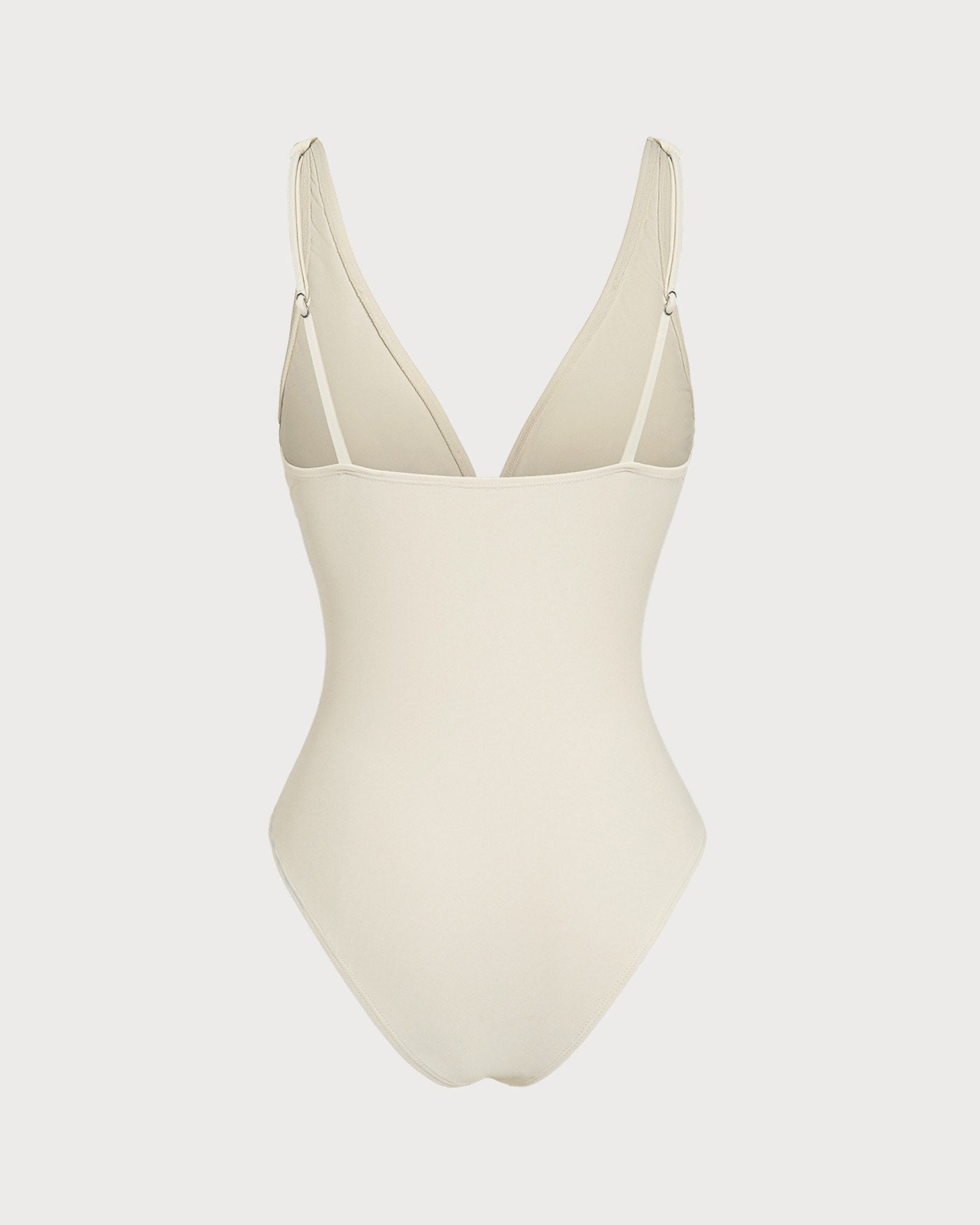 Bañador de una pieza tipo bralette en color blanco roto